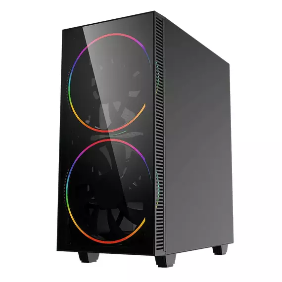 Carcasă PC Gamemax Black Hole, Midi-Tower, Fără PSU, Negru, 4 image