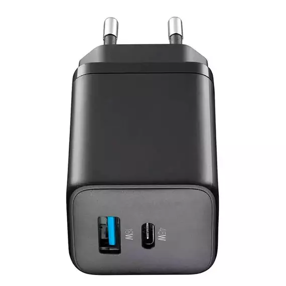Încărcător Cellularline Wall Charger GAN, 2 Ports, 45W, 45W, Negru, 5 image