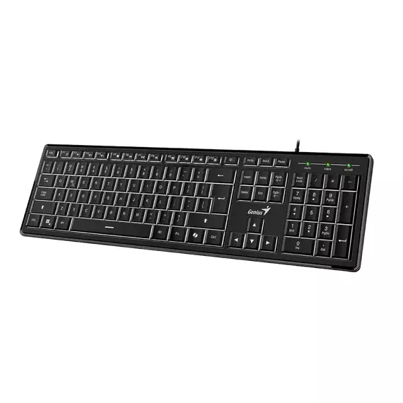 Tastatură Genius SlimStar 820, Cu fir, Negru, 3 image