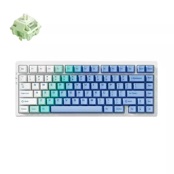 Tastatură MCHOSE G75 Pro, Cu fir / Fără fir, Arctic Snow, 2 image