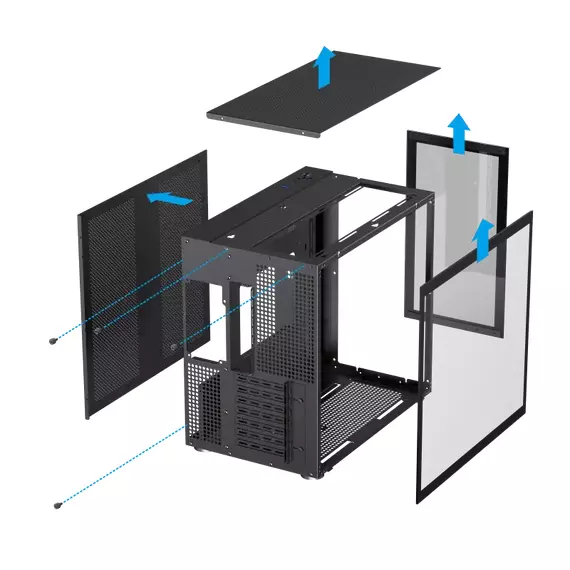 Carcasă PC Gamemax Infinity, Midi-Tower, Fără PSU, Negru, 2 image