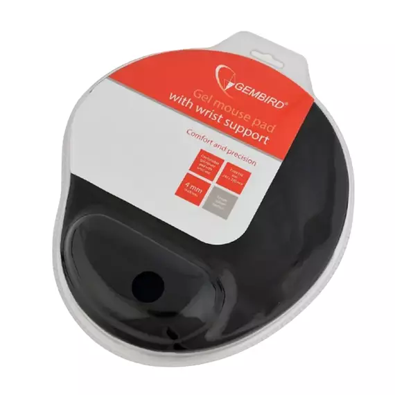 Mouse Pad Gembird MP-GEL-BK, 240mm x 220mm, Negru, 2 image
