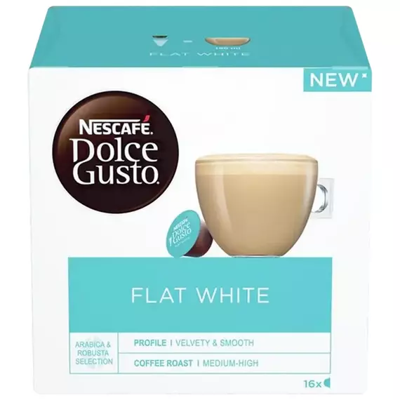 Cafea Nescafe Dolce Gusto Flat White, 16 buc