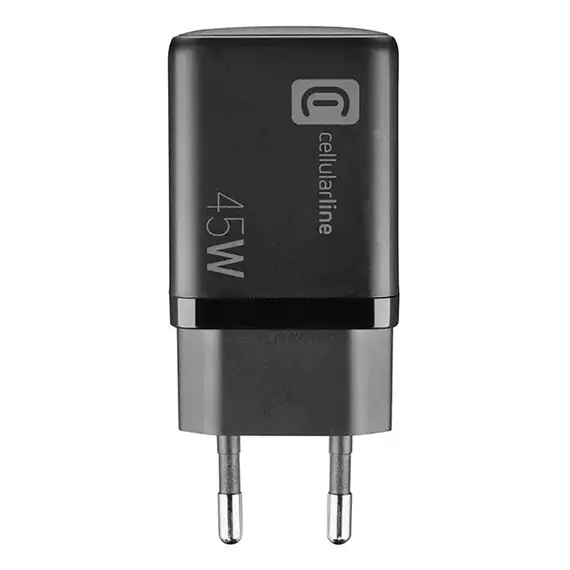 Încărcător Cellularline Wall Charger GAN, 2 Ports, 45W, 45W, Negru, 6 image