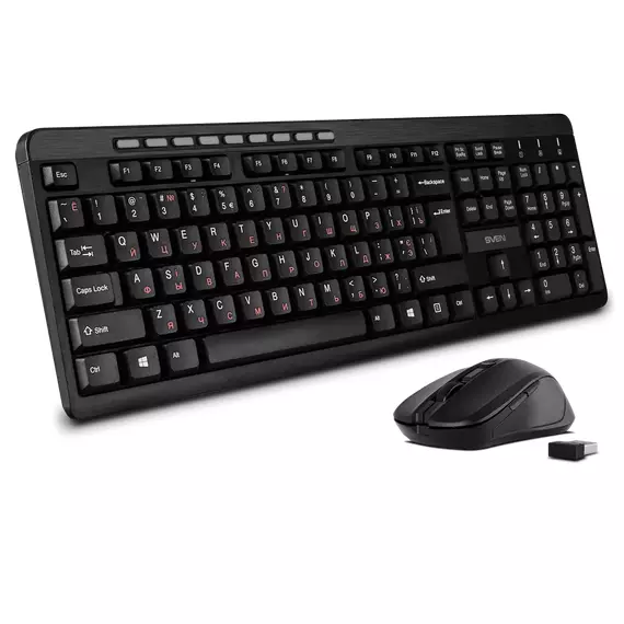 Set Tastatură + Mouse SVEN KB-C3400W, Fără fir, Negru, 5 image