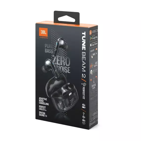Căști JBL Tune Beam 2 Ghost Edition, Negru, 5 image