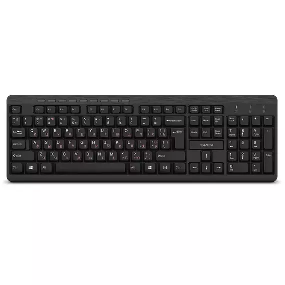 Set Tastatură + Mouse SVEN KB-C3400W, Fără fir, Negru, 7 image