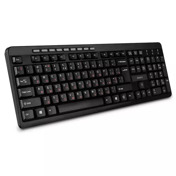 Set Tastatură + Mouse SVEN KB-C3400W, Fără fir, Negru, 4 image