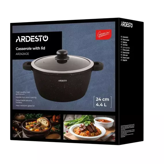 Cratiță Ardesto AR2424GE, 4,4L, 24cm, Negru, 4 image
