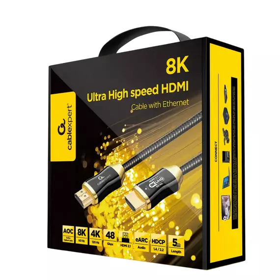 Cablu Video Cablexpert CCBP-HDMI8K-AOC-5M, HDMI (M) - HDMI (M), 5m, Negru, 3 image