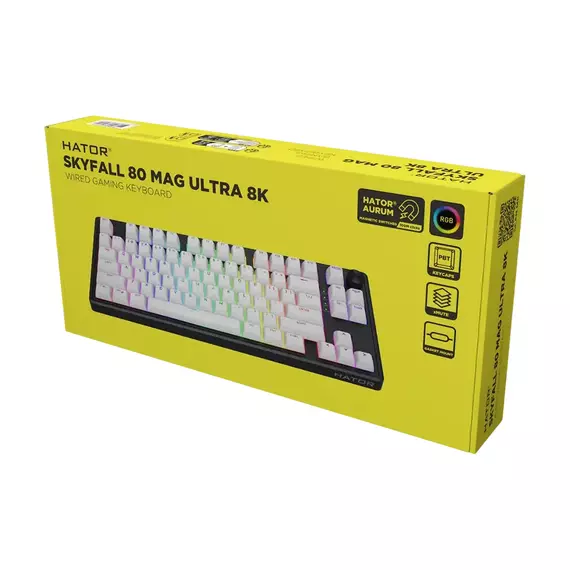 Tastatură HATOR Skyfall 80 MAG ULTRA 8K, Cu fir, Negru | Alb, 6 image