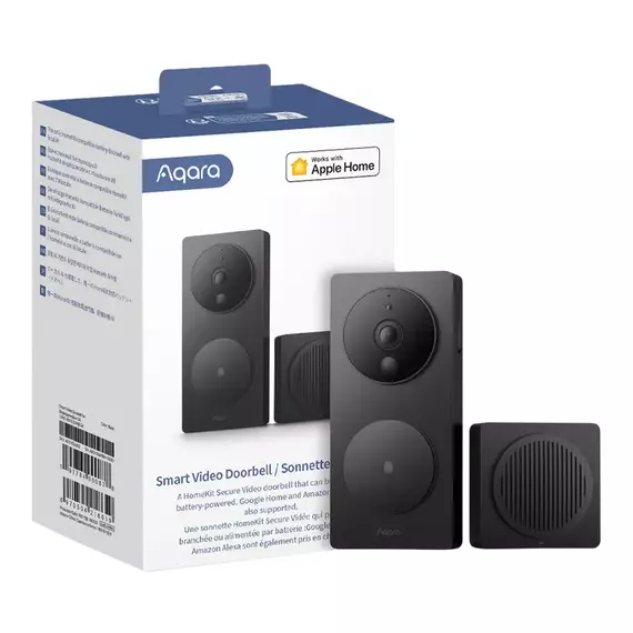 Sonerie video AQARA G4, Negru, 3 image