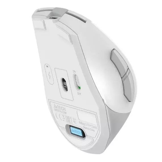Wireless Mouse A4Tech FG35CS Plus, Fstyler 2.4G Rechargeable With Silent Button , White, 4 image