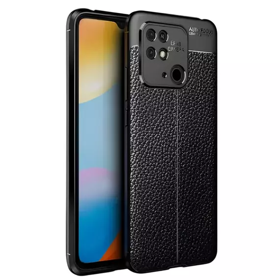 Husă Xcover Xiaomi RedMi 10C - Leather, Negru, 2 image
