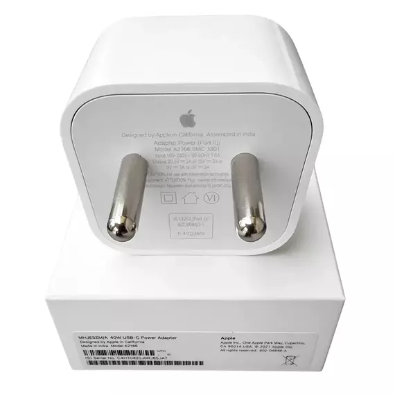 Original Power Adap. Apple 40W USB-C Dynamic with 60W Max , MGTU4, White, 5 image