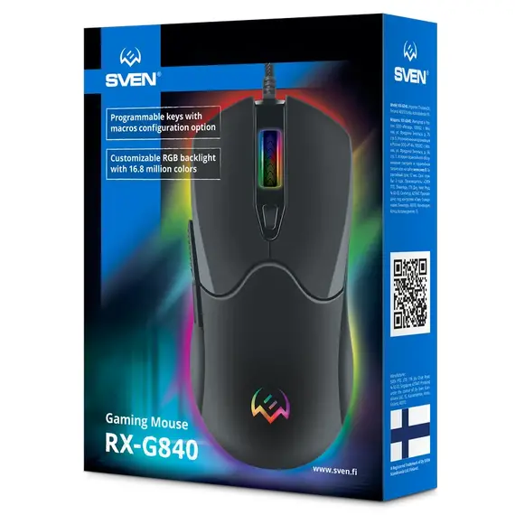 Gaming Mouse SVEN RX-G840, USB, Black, 9 image