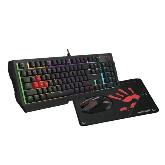 Tastatură Gaming + Mouse + MousePad Bloody B1700, USB, Black, 4 image