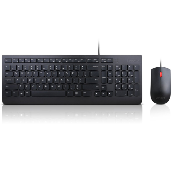 Tastatură + Mouse Lenovo Essential, USB, Black
