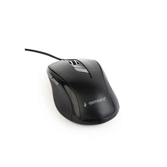 Mouse Gembird MUS-6B-01, USB, Black, 2 image