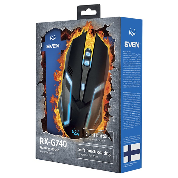 Gaming Mouse SVEN RX-G740, USB, Black, 5 image
