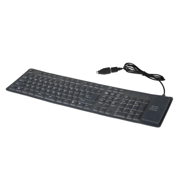 Tastatură flexibilă Gembird KB-109F-B, USB, Black