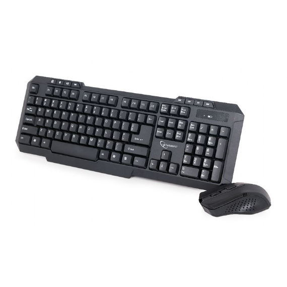 Tastatură + Mouse Wireless Gembird KBS-WM-02, Black, 2 image