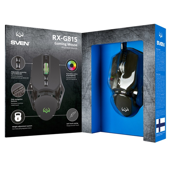 Gaming Mouse SVEN RX-G815, USB, Black, 11 image