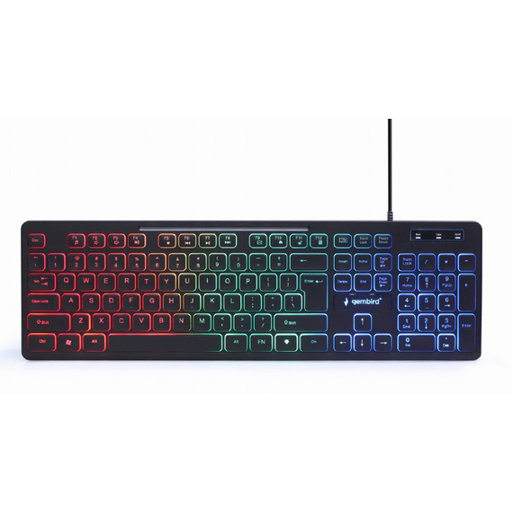 Tastatură Gaming + Mouse + MousePad Gembird KBS-UML-01, USB, RGB backlight, Black, 5 image