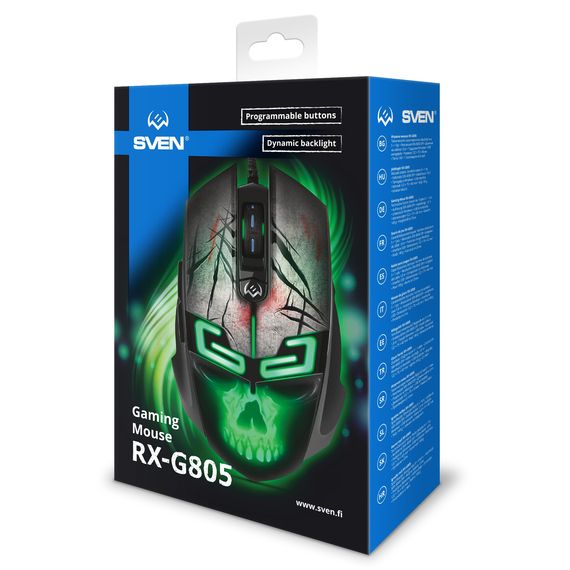 Gaming Mouse SVEN RX-G805, USB, Black, 10 image