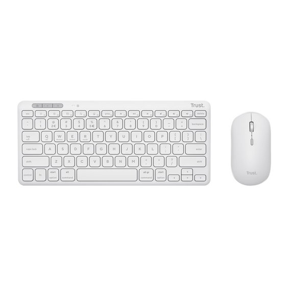 Tastatură + Mouse Wireless Trust Lyra Multi-Device, BT5.0, White