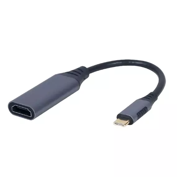 Cablu Video Cablexpert A-USB3C-HDMI-01, USB Type-C (M) - HDMI, 0,15m, Gri