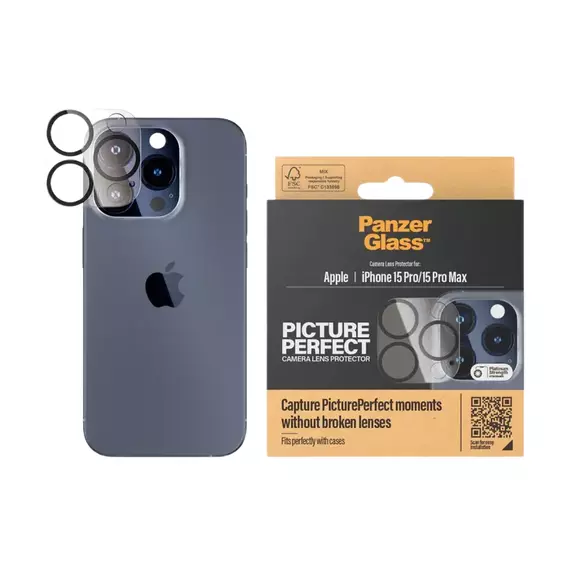 Sticlă de protecție PanzerGlass iPhone 15/15 Plus PicturePerfect, Negru, 3 image