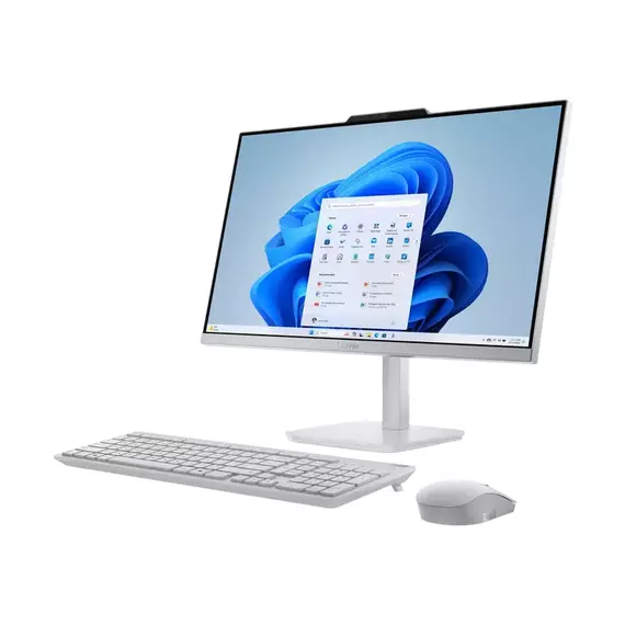 Computer All-in-One Lenovo A100, 23,8", Intel N100, 16GB/512GB, Fără SO, Cloud Grey, 5 image
