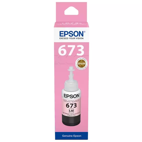 Recipient de cerneală Epson T673, 70ml, Magenta Deschisa, 3 image