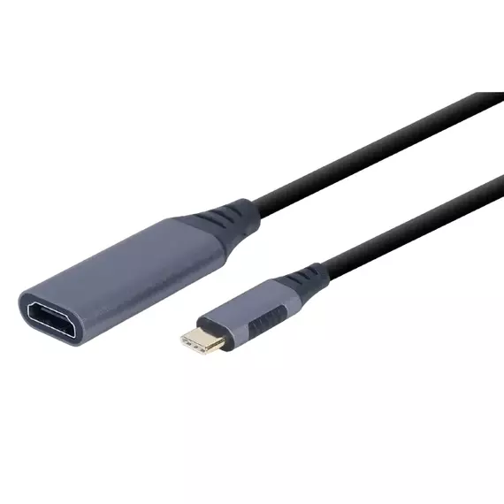 Cablu Video Cablexpert A-USB3C-HDMI-01, USB Type-C (M) - HDMI, 0,15m, Gri, 3 image
