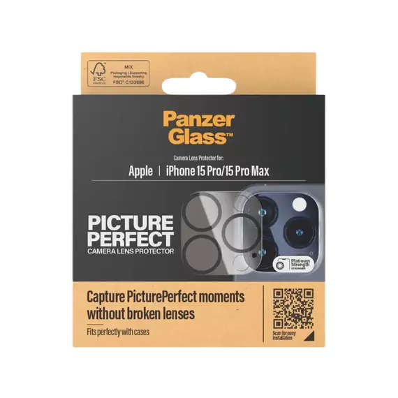 Sticlă de protecție PanzerGlass iPhone 15/15 Plus PicturePerfect, Negru, 2 image