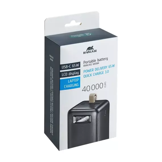 Acumulator extern Rivacase VA1084, 40000mAh, Negru, 8 image