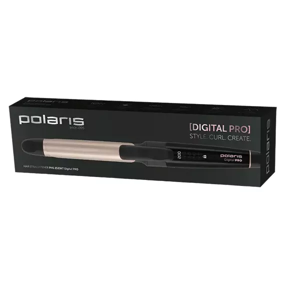 Ondulator de păr Polaris Digital PRO PHS 2533KT, Negru | Roz, 5 image
