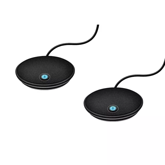 Microfon pentru camera Logitech GROUP Expansion Mics, Fără fir, Negru