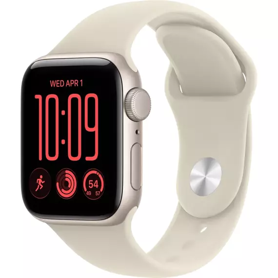 Apple Watch SE 3 40mm Aluminum Case with Sand Sport Band - S/M MJKR4 GPS, Starlight
