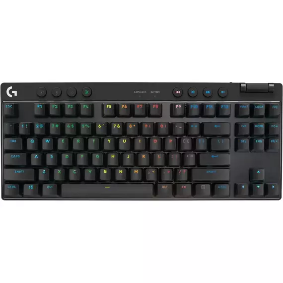 Tastatură Logitech G Pro X TKL, Cu fir / Fără fir, Negru