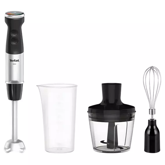 Blender de mână Tefal HB673830, Negru | Oțel inoxidabil