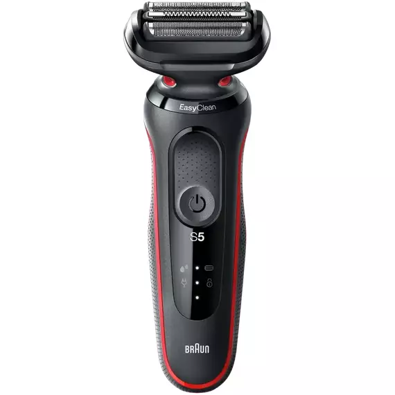 Aparat de ras electric Braun Series 5, Negru/Rosu