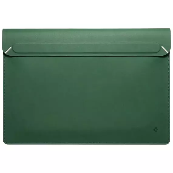 Husă pentru laptop Spigen Valentinus 13-14", Piele artificială, Jeju Green