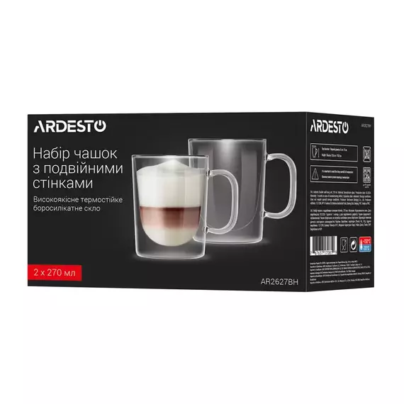 Glass cups Ardesto 270ml 2pcs, AR2627BH, 4 image