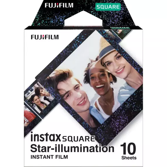 Fujifilm Instax Square Film Star Illumination (10 sheets), Black