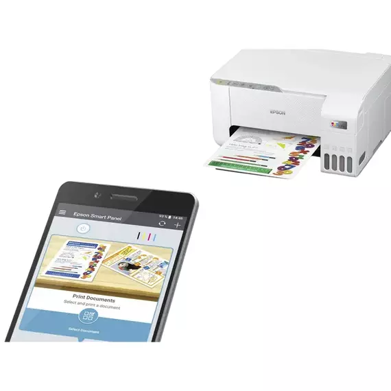 Multifunctional Inkjet Epson MFD L3256, Alb, 4 image