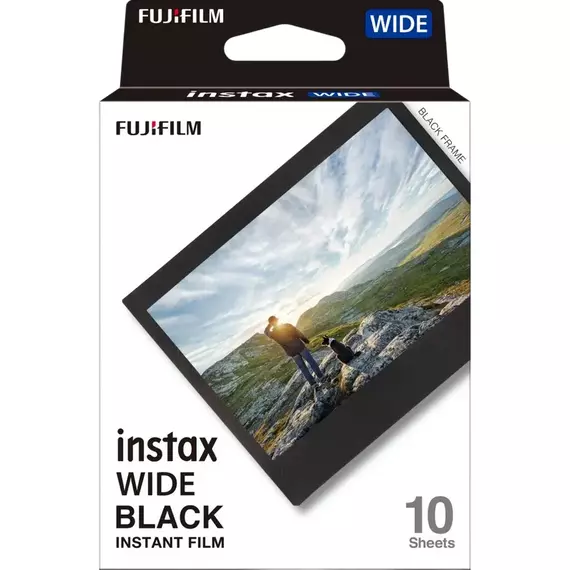 Fujifilm Instax Wide Film (10 sheets), Black Frame