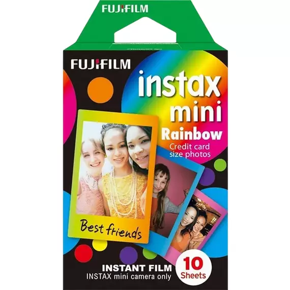 Fujifilm Instax Mini Instant Film Rainbow (10 sheets), Multicolor