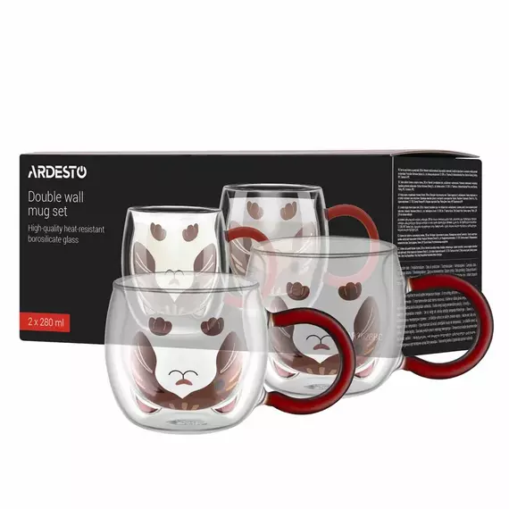 Glass cups Ardesto 280ml 2pcs, AR2628BC, 4 image